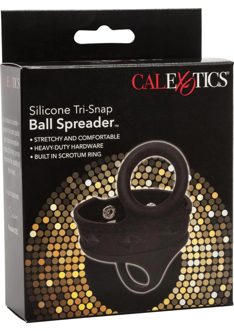 Silicone Tri-Snap Ball Spreader Cock Ring - Image 3