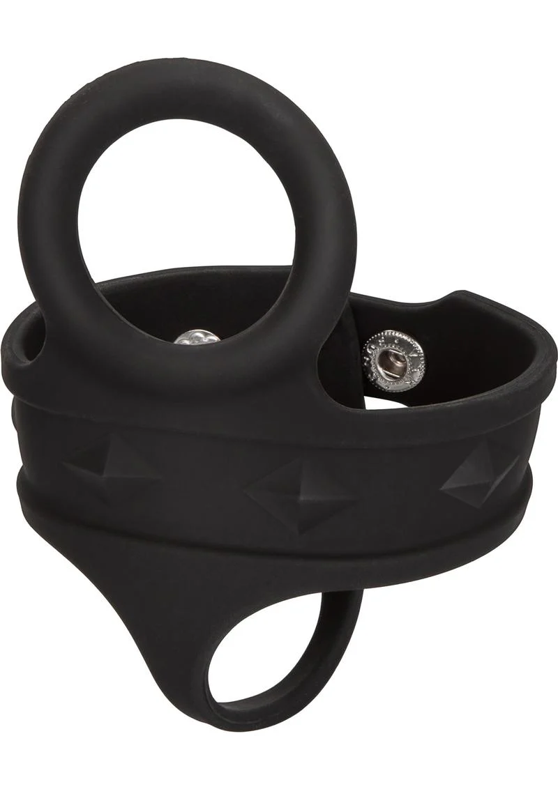 Silicone Tri-Snap Ball Spreader Cock Ring - Image 4