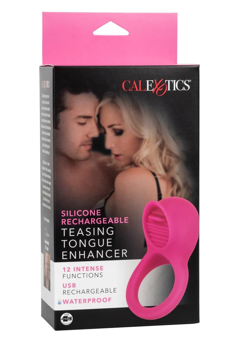 Silicone Vibrating Teasing Tongue Enhancer Cock Ring - Image 2