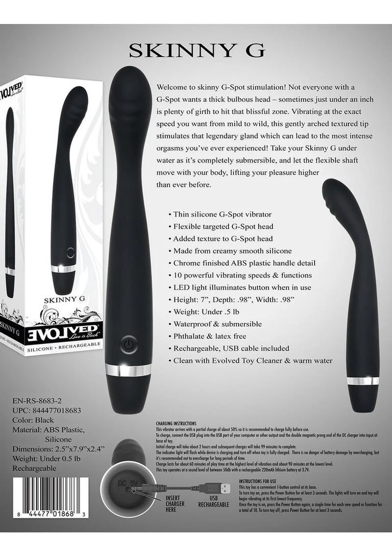 Skinny G Rechargeable Silicone G-Spot Vibrator - Image 2