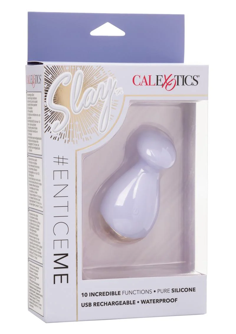 Slay #Enticeme Rechargeable Silicone Vibrating Mini Wand Massager - Image 2