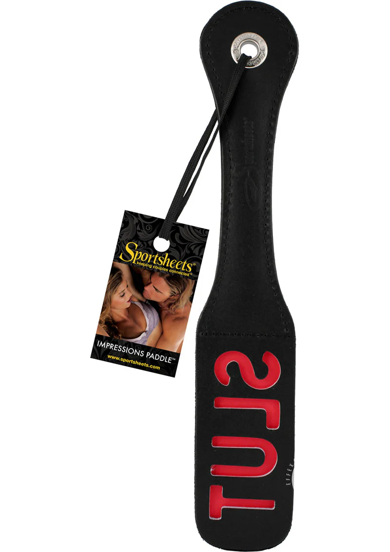 Sportsheets Leather Slut Impression Paddle - Image 3