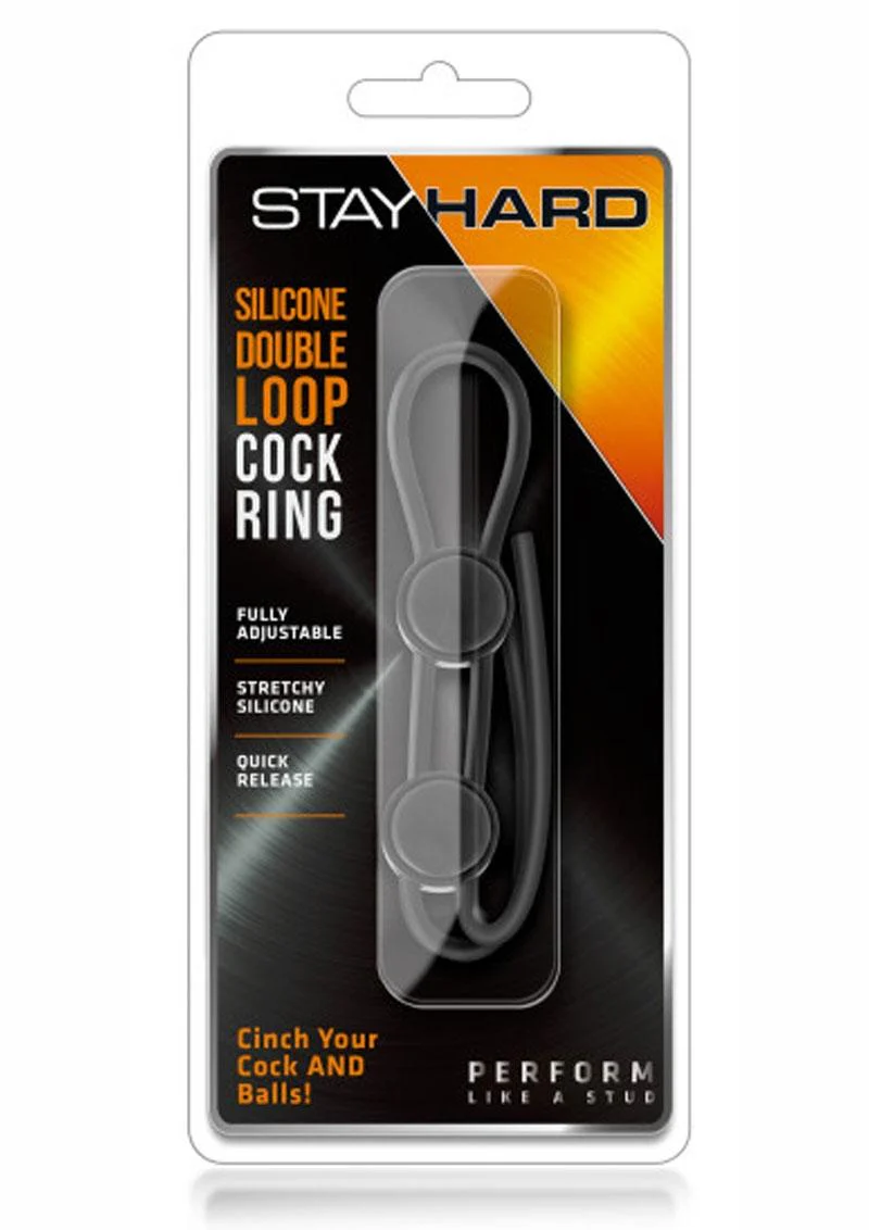 Stay Hard Silicone Double Loop Cock Ring - Image 3