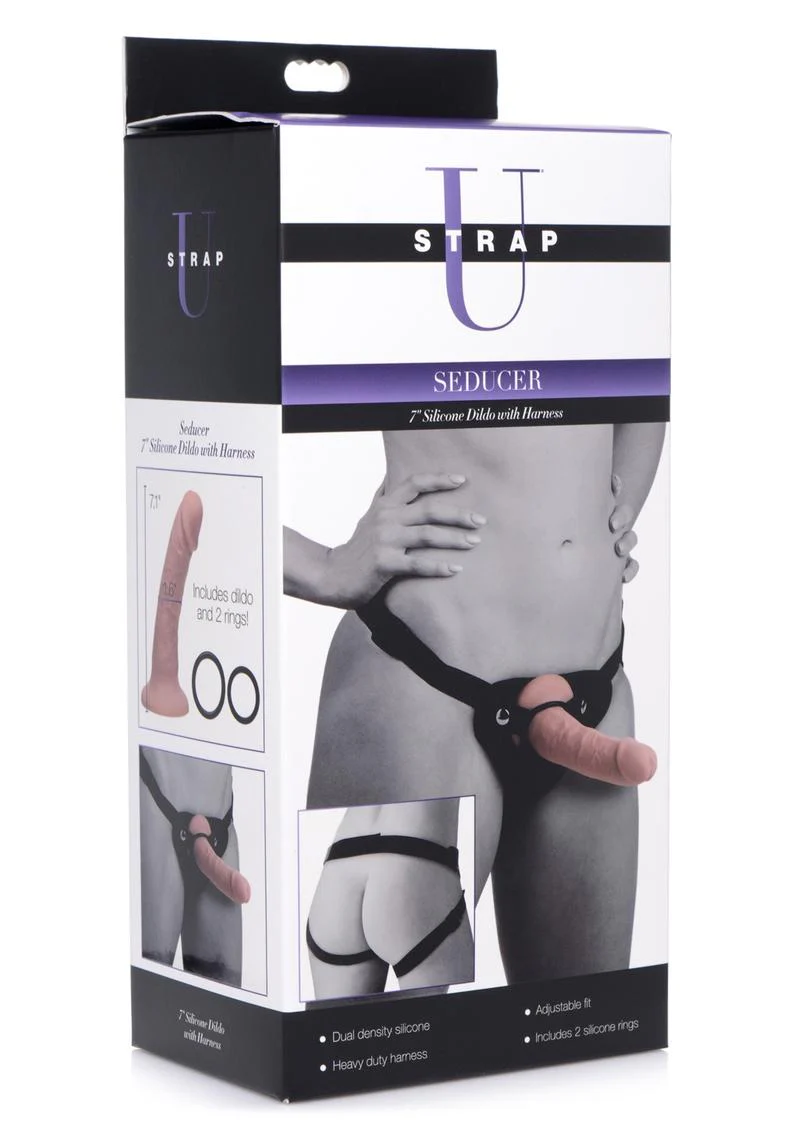 Strap-U Seducer Silicone Dildo with Harness - Image 3