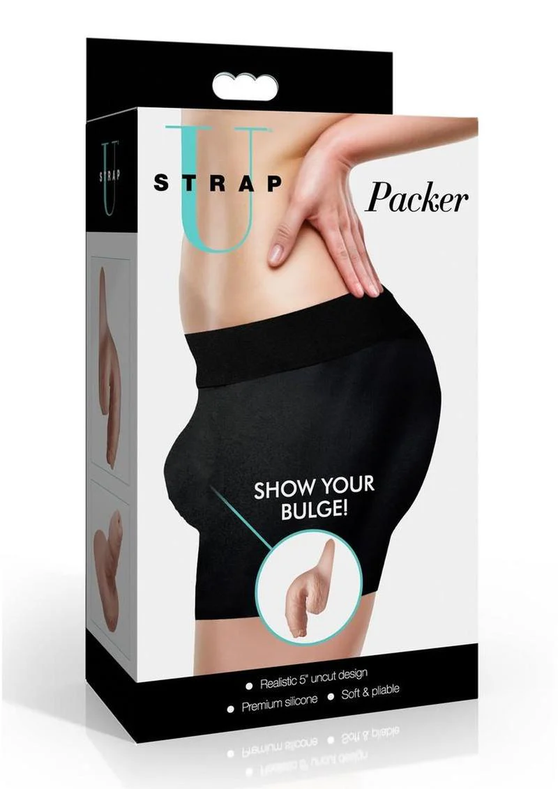 Strap U Uncut Packer Silicone 5.1in Dildo - Image 6