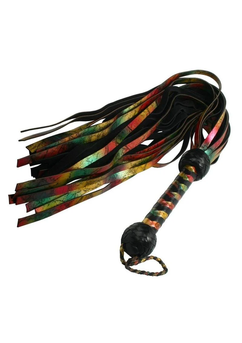 Strict Leather Rainbow Lambskin Flogger - Image 2