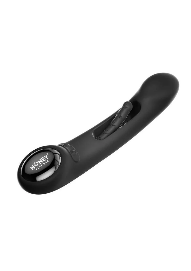 Tempo Pressure Sensing App Controlled Kinky Finger Tapping Rechargeable Silicone G-Spot Vibrator - Image 3