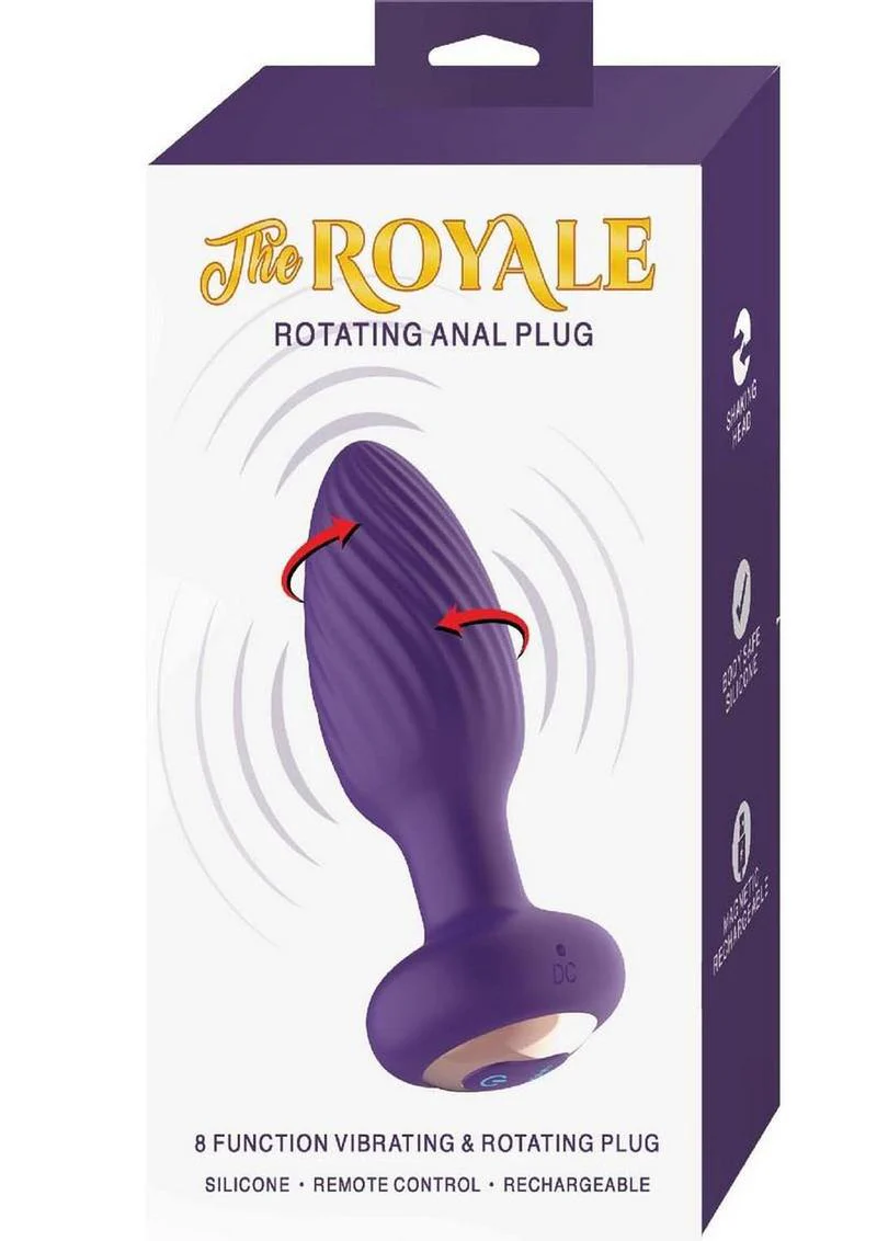 The Royal Rotating Anal Plug Rechargeable Silicone with Remote - Image 2