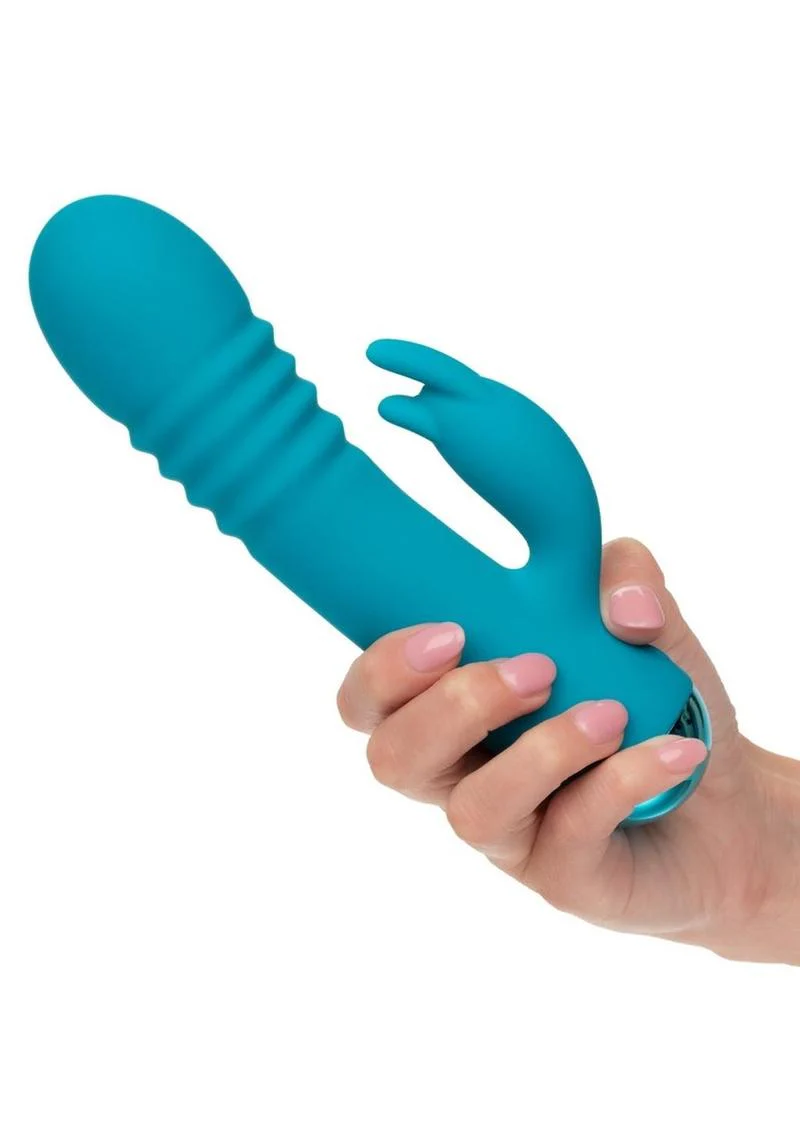 Thicc Chubby Thrusting Tickler Rechargeable Silicone Rabbit Vibrator - Image 4