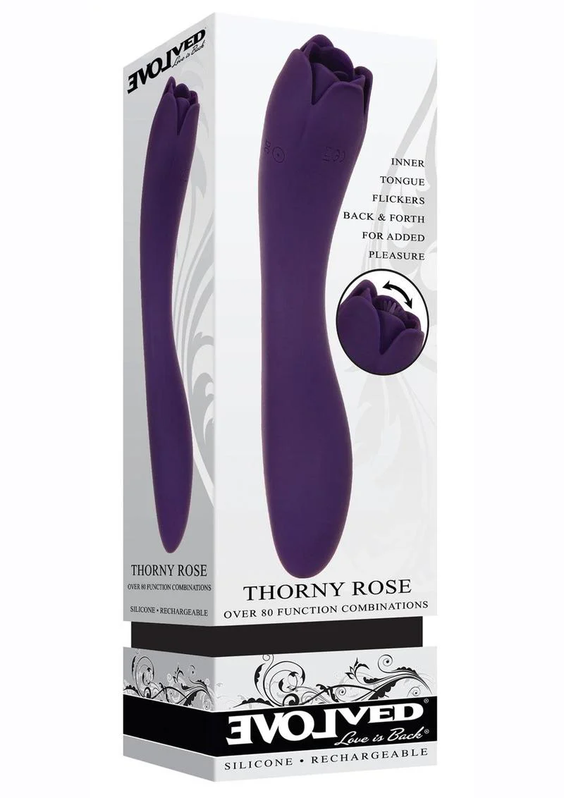 Thorny Rose Rechargeable Silicone Dual-End Vibrator - Image 3