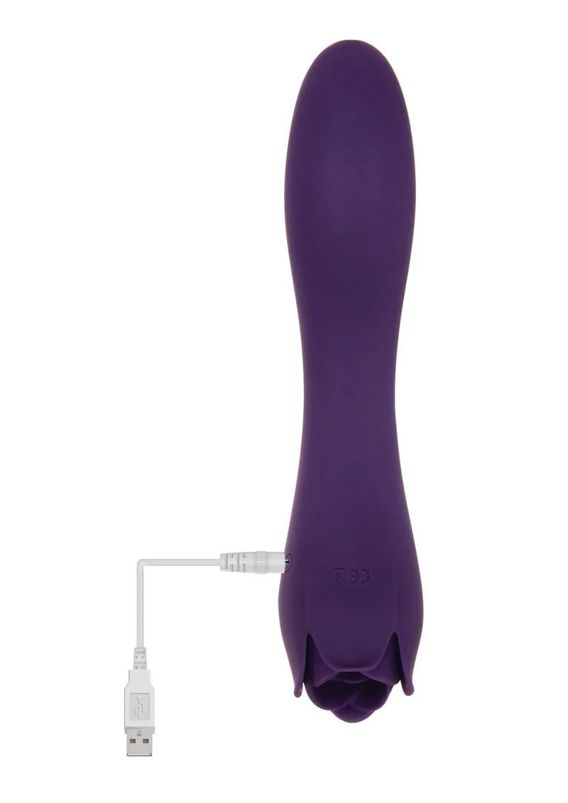 Thorny Rose Rechargeable Silicone Dual-End Vibrator - Image 4