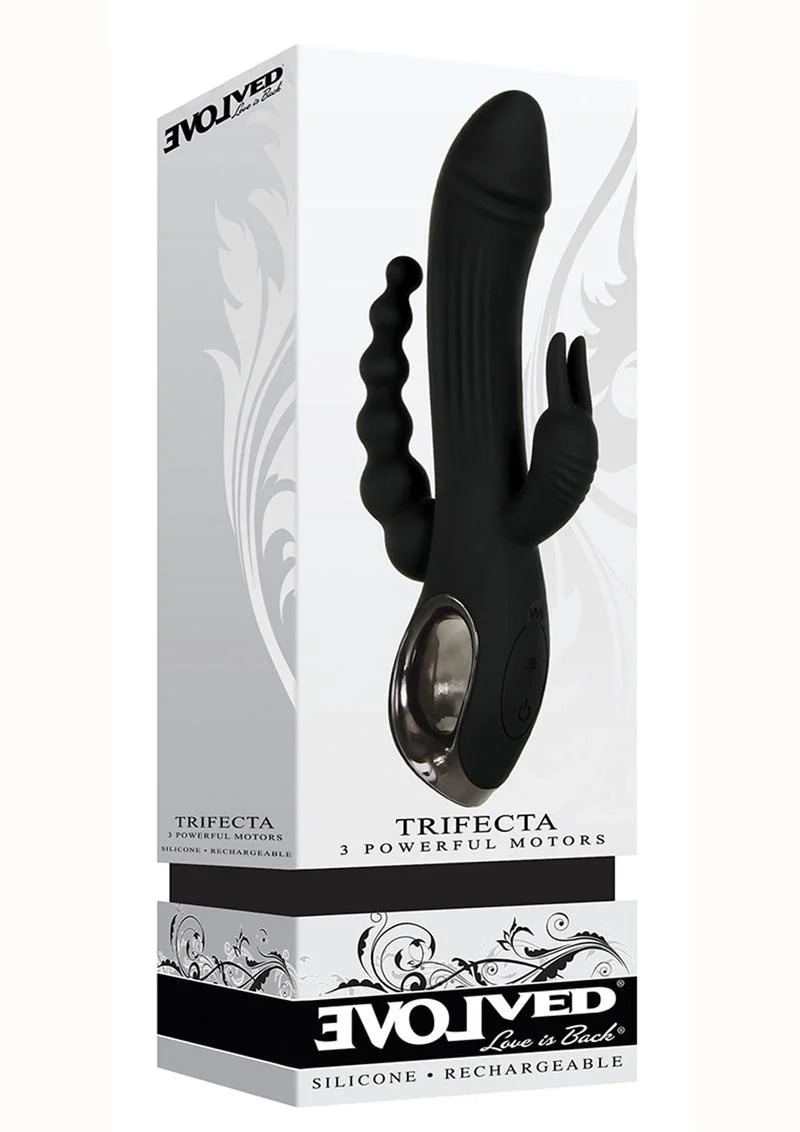 Trifecta Rechargeable Silicone Rabbit Vibrator - Image 4