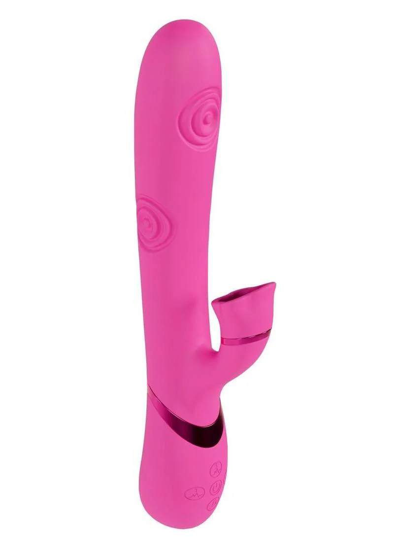 Vive Fiore Silicone Rechargeable Triple Motor G-Spot Air Wave Vibrating and Tapping Flared Clit Stimulator - Image 12
