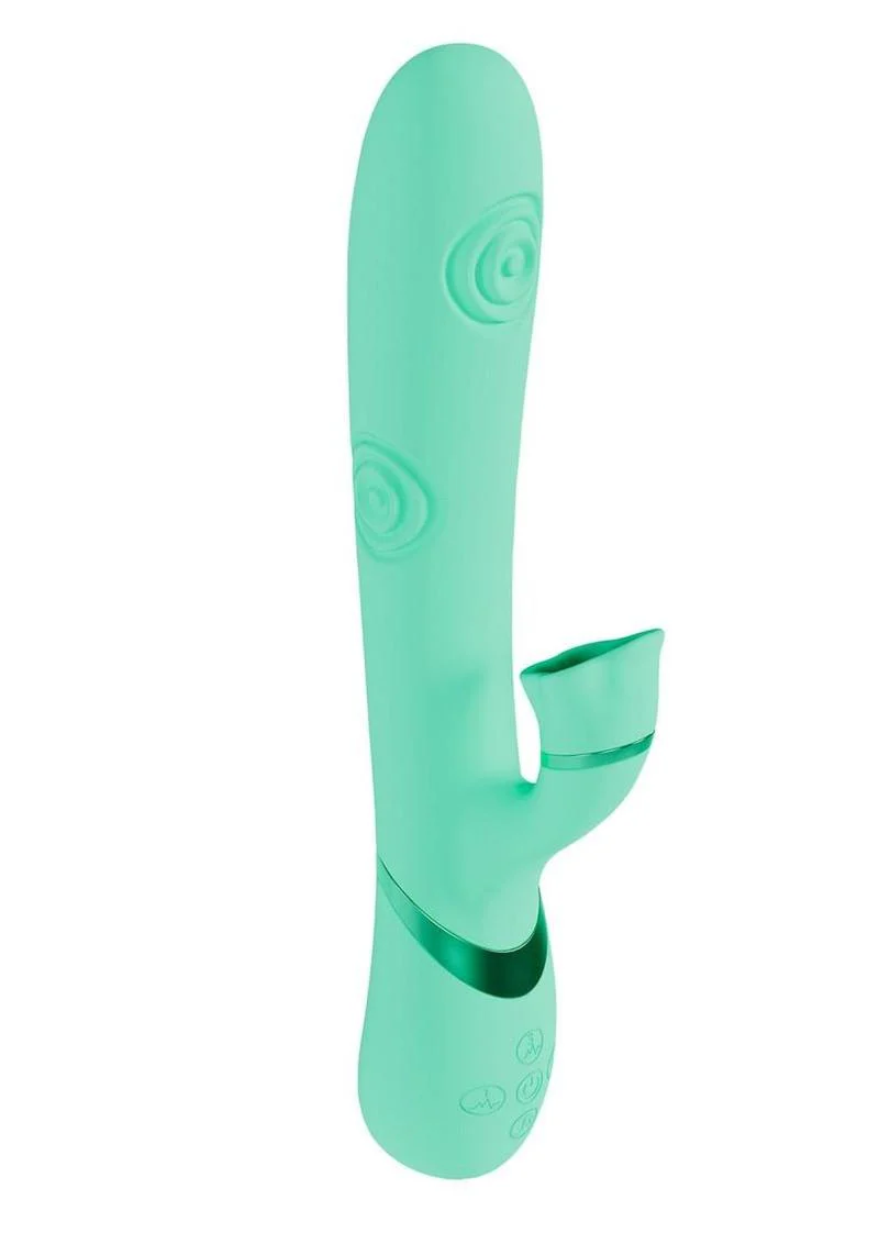 Vive Fiore Silicone Rechargeable Triple Motor G-Spot Air Wave Vibrating and Tapping Flared Clit Stimulator - Image 5