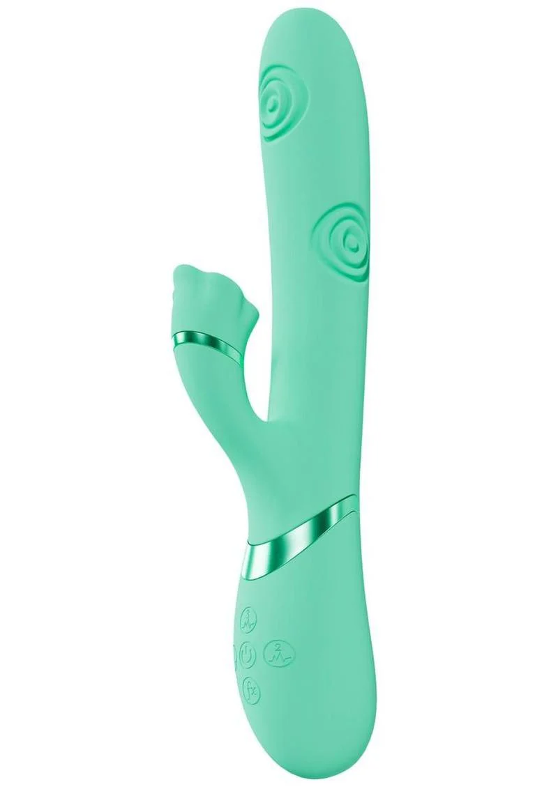 Vive Fiore Silicone Rechargeable Triple Motor G-Spot Air Wave Vibrating and Tapping Flared Clit Stimulator - Image 8