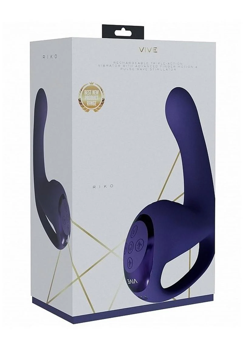 Vive Riko Rechargeable Silicone Triple Motor Thumper with Finger Motion Vibrator - Image 2