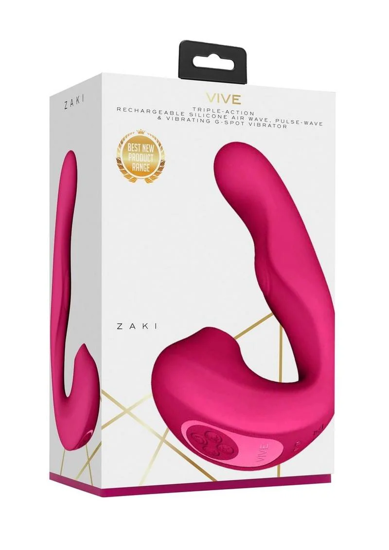 Vive Zaki Air Wave Pulse Wave and G-Spot Rechargeable Silicone Vibrator - Image 2
