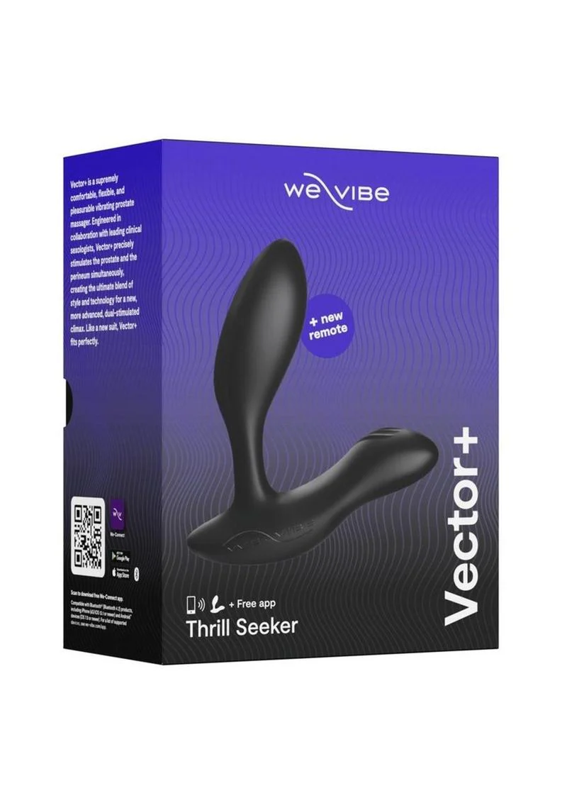 We-Vibe Vector+ Rechargeable Silicone Vibrating Prostate Massager with Remote Control - Image 2