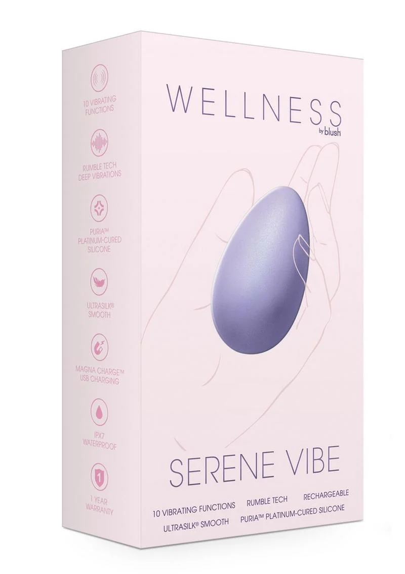 Wellness Serene Vibe Rechargeable Silicone Vibrating Egg with Remote - Image 2