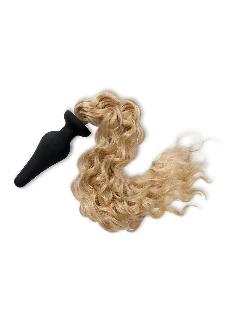 WhipSmart Silicone Plug 4in with Pony Tail - Blondie - Image 2