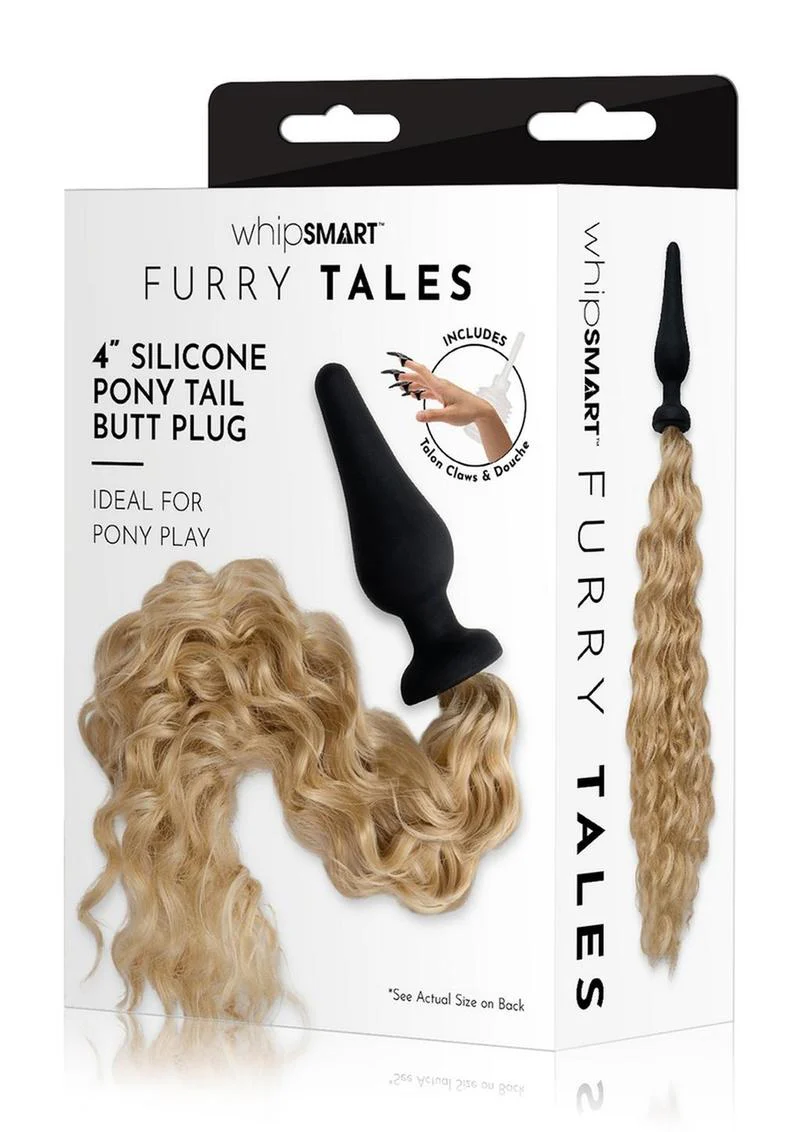 WhipSmart Silicone Plug 4in with Pony Tail - Blondie - Image 3