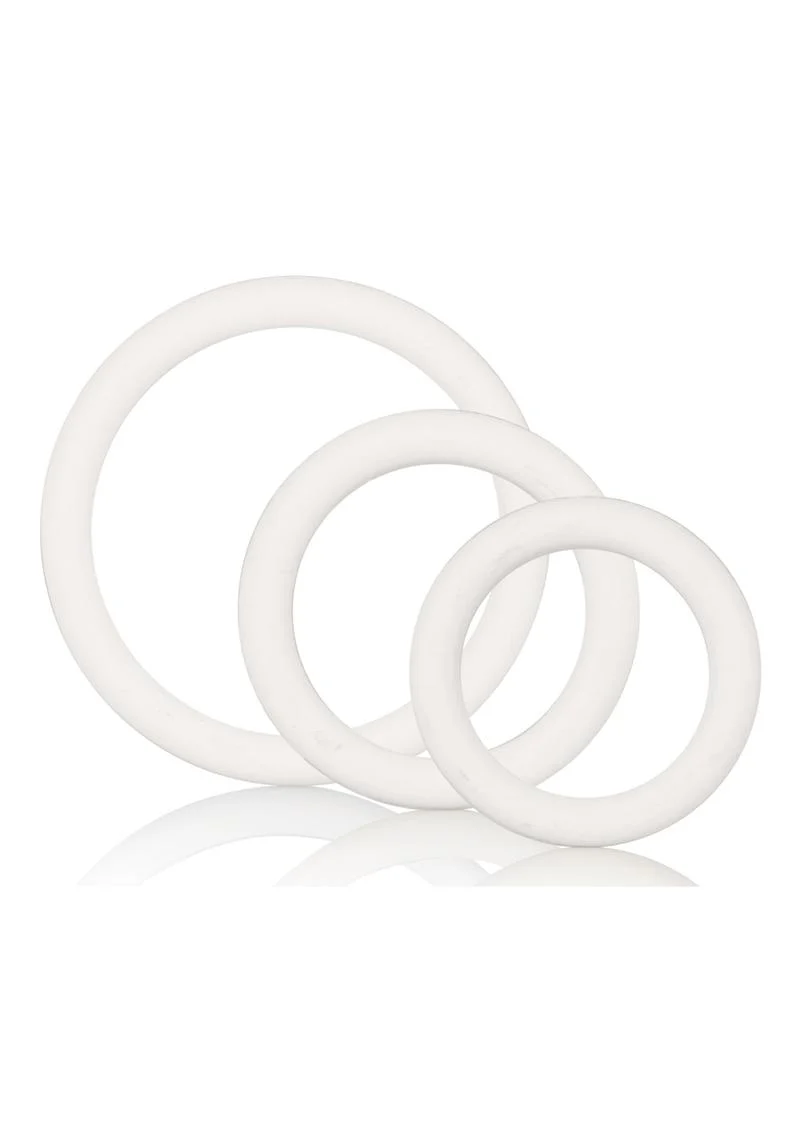 White Rubber Cock Rings - Image 3