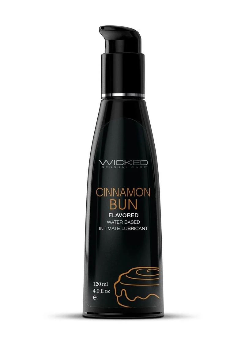Wicked Aqua Water Based Flavored Lubricant Cinnamon Bun - Image 4