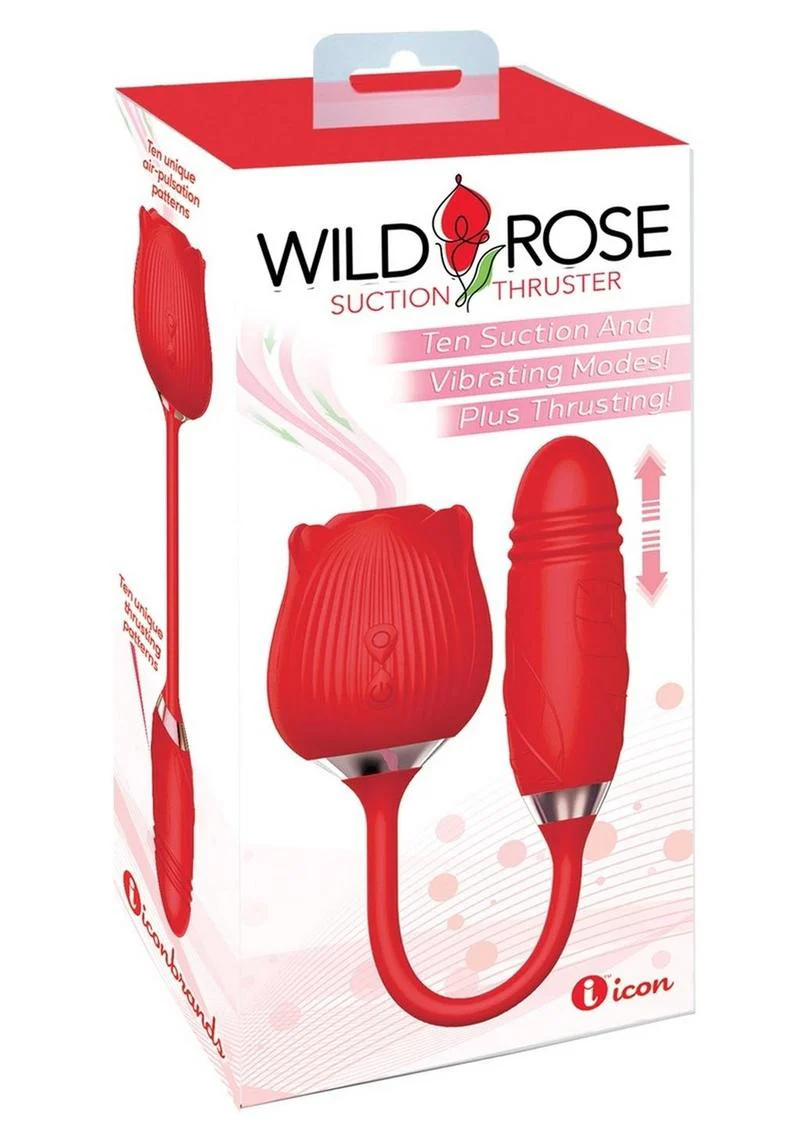 Wild Rose and Thruster Rechargeable Silicone Clitoral Stimulator with Suction - Image 2