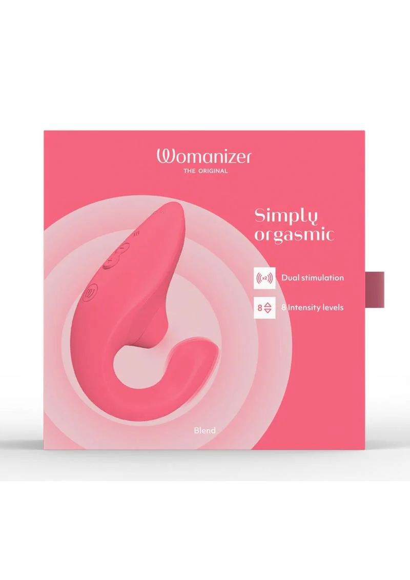 Womanizer Blend Rechargeable Silicone Vibrator with Clitoral Stimulator - Vibrant - Image 3