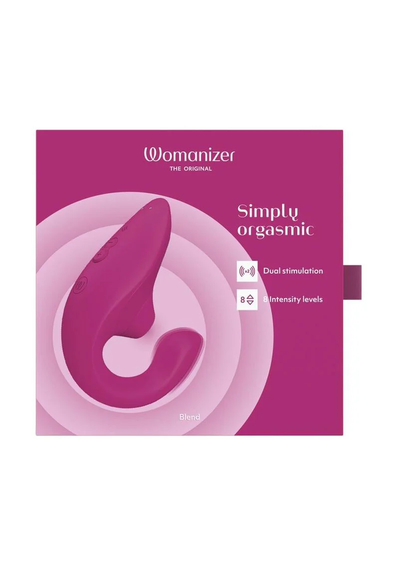 Womanizer Blend Rechargeable Silicone Vibrator with Clitoral Stimulator - Vibrant - Image 5