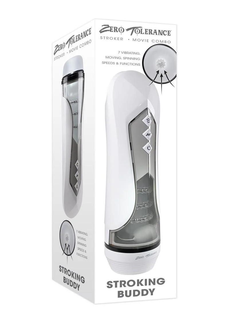 Zero Tolerance Stroking Buddy Rechargeable Thrusting Masturbator - Image 4