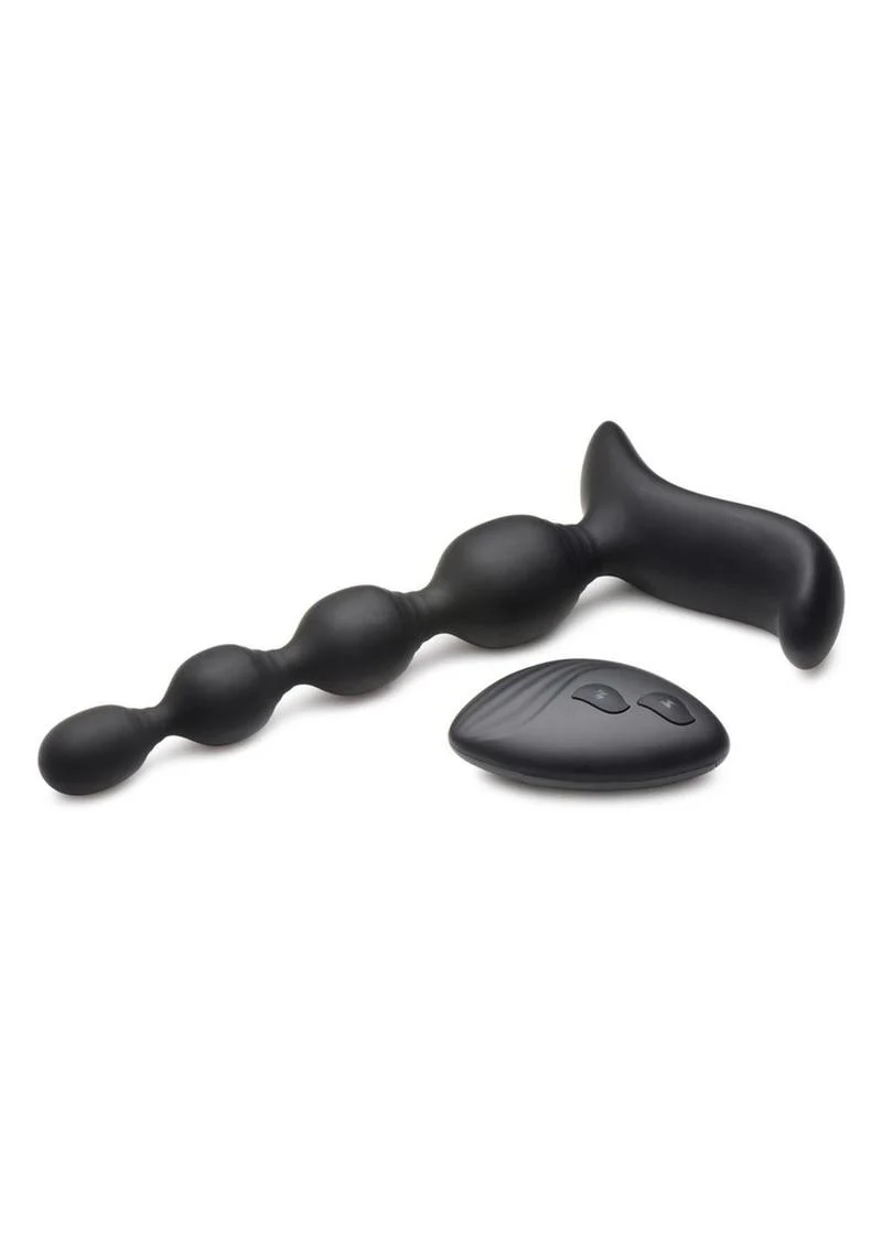 Zeus Shock Beads 80x Vibrating and E-Stim Rechargeable Silicone Anal Beads with Remote Control - Image 3