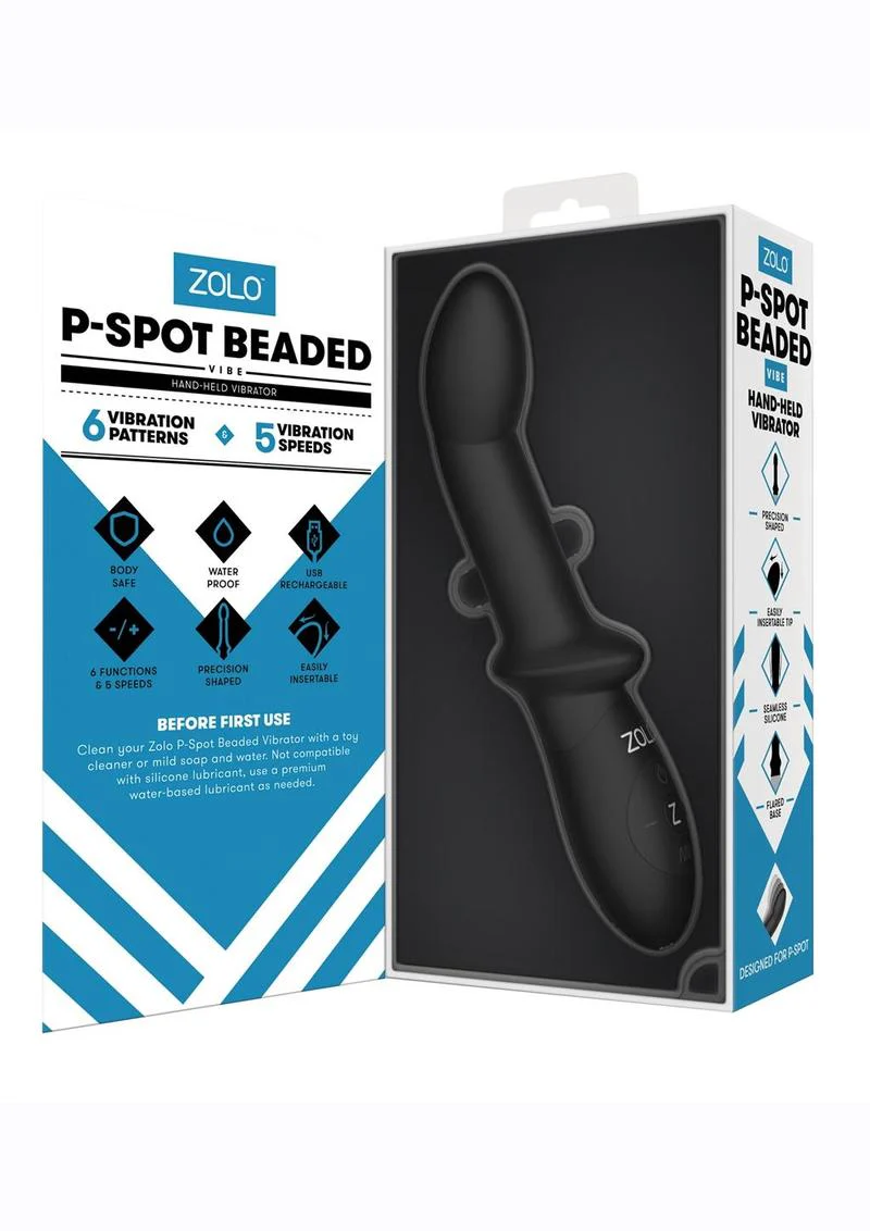 ZOLO P-Spot Beaded Silicone Rechargeable Anal Vibrator - Image 3