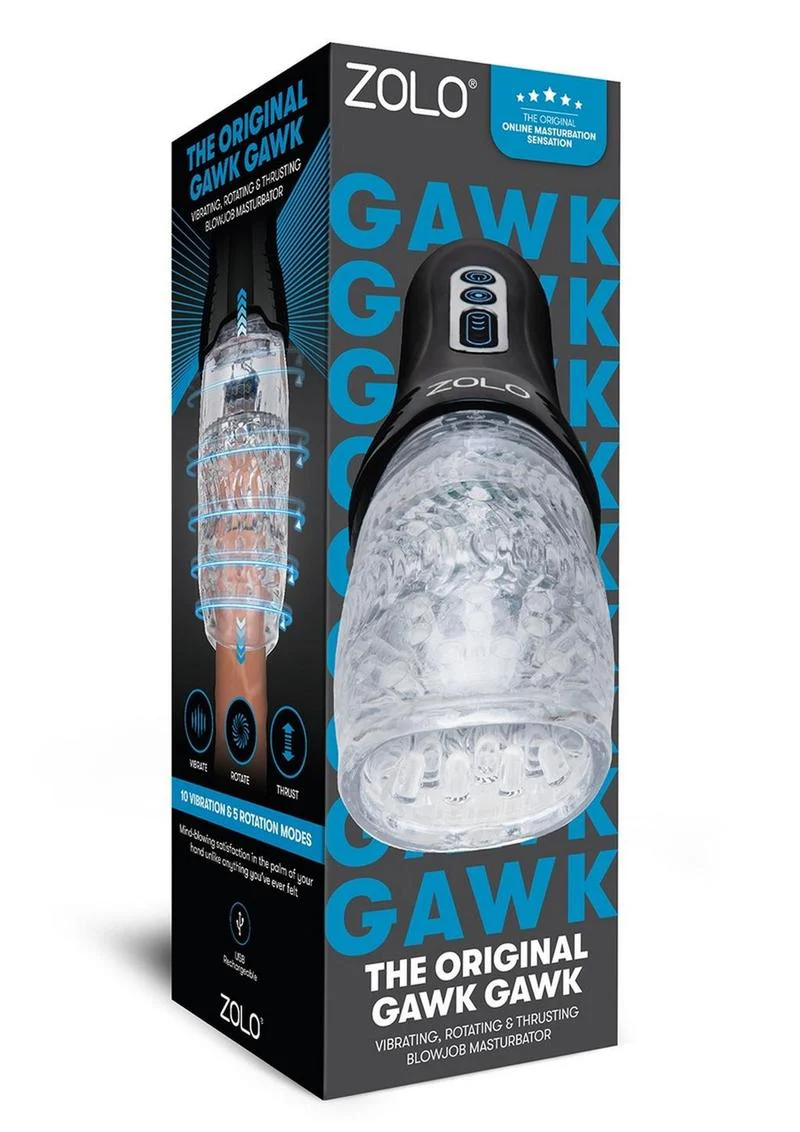 ZOLO The Original Gawk Gawk Rechargeable Silicone Vibrating Deep Throat Blowjob Masturbator - Image 4